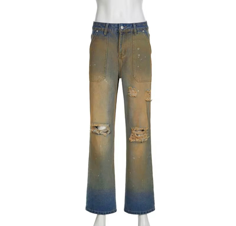 signature acid wash’ jeans